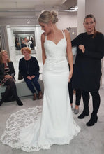 Chic Spaghetti Straps Sweetheart Mermaid Lace Wedding Dress JKM314|Annapromdress