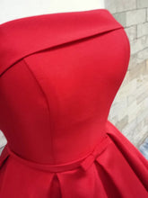 Cheap Red Prom Dress Ball Gown Sweep/Brush Train Strapless Prom Dress/Evening Dress JKS120
