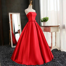 Cheap Red Prom Dress Ball Gown Sweep/Brush Train Strapless Prom Dress/Evening Dress JKS120