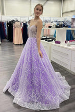 Gorgeous Purple Lace Beaded Long Prom Dress Sweetheart Ball Gown  ZXS120