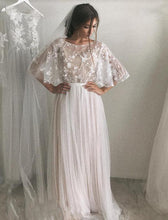 Half Sleeve Wedding Dresses A-line Short Train Elegant Simple Romatic Lace Bridal Gown JKW255|Annapromdress