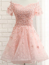 2017 Homecoming Dress Sexy A-line Flower Short Prom Dress Party Dress JK007