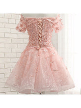 2017 Homecoming Dress Sexy A-line Flower Short Prom Dress Party Dress JK007
