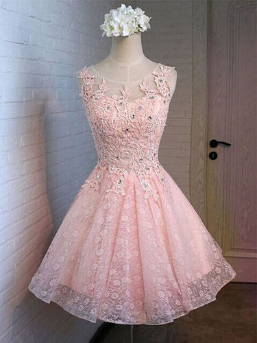 2017 Homecoming Dress Sexy A-line Flower Short Prom Dress Party Dress JK027
