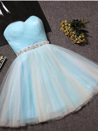 2017 Homecoming Dress Sexy A-line Strapless Short Prom Dress Party Dress JK029