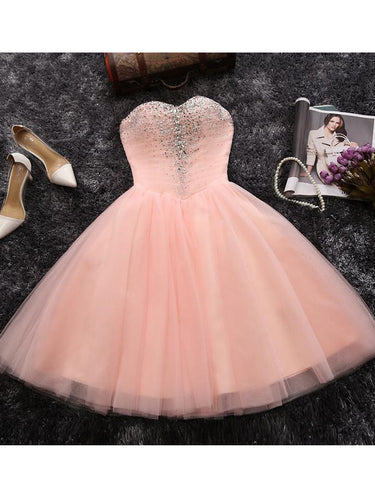 2017 Homecoming Dress Cheap Tulle Sequins Short Prom Dress Party Dress JK034