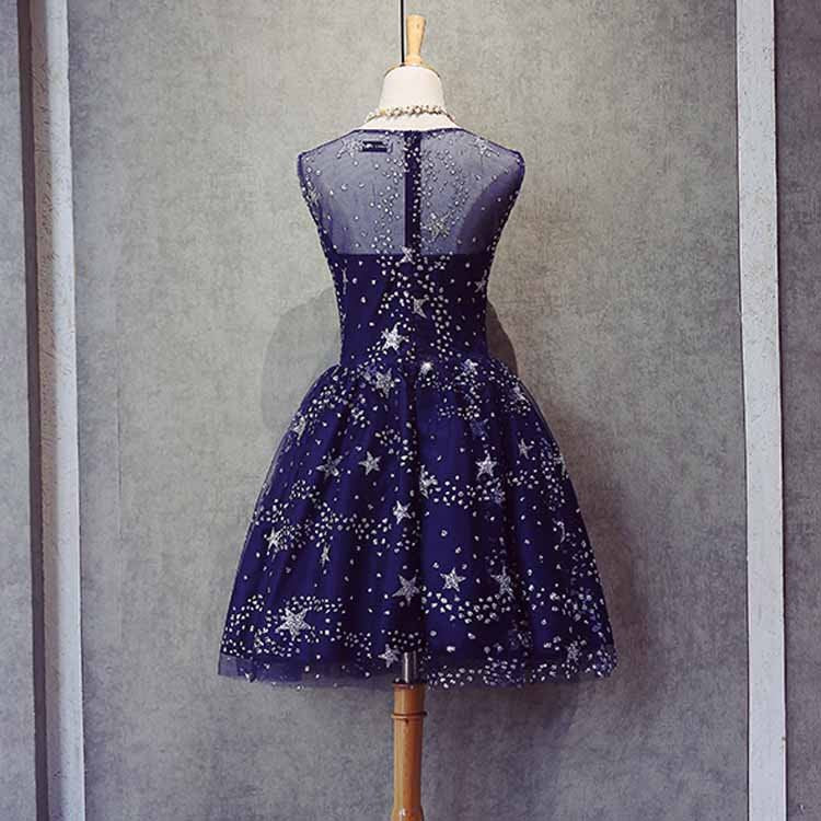 Beautiful Homecoming Dress Tulle Sleeveless Stars Short Prom Dress Par Anna PromDress Beautiful Homecoming Dress Tulle Sleeveless Stars Short Prom Dress Par Anna PromDress