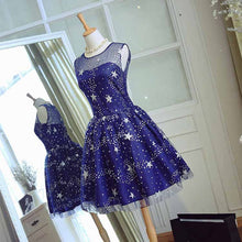 Beautiful Homecoming Dress Tulle Sleeveless Stars Short Prom Dress Party Dress JK050