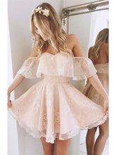 2017 Homecoming Dress Off-the-shoulder Pearl Pink Short Prom Dress Party Dress JK052