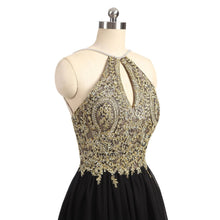 Little Black Dress Halter Homecoming Dress Chiffon Short Prom Dress Party Dress JK055