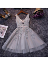 2017 Homecoming Dress Sexy A-line V-neck Short Prom Dress Party Dress JK071