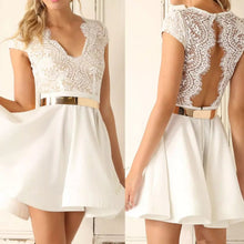 2017 Homecoming Dress White Lace Sexy Short Prom Dress Party Dress JK121