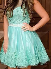 2017 Homecoming Dress Sage Appliques Short Prom Dress Party Dress JK128