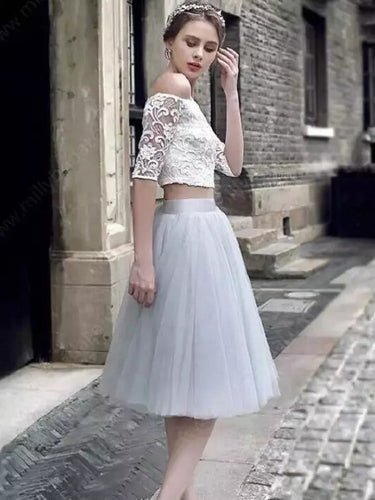 2017 Homecoming Dress Half Sleeve Lace Short Prom Dress Party Dress JK129