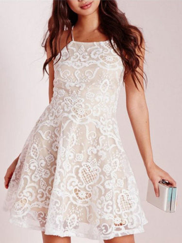 2017 Homecoming Dress Lace Ivory Lace-up Short Prom Dress Party Dress JK152