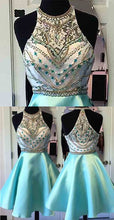 2017 Homecoming Dress Halter Sexy Rhinestone Short Prom Dress Party Dress JK184