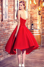 2017 Homecoming Dress Red Ball Gown Asymmetrical Short Prom Dress Party Dress JK189