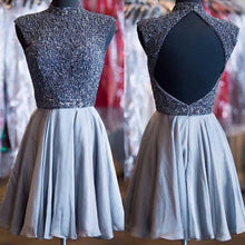 2017 Homecoming Dress Sexy High Neck Beading Short Prom Dress Party Dress JK190