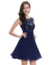 2017 Homecoming Dress Chic Dark Navy Lace Short Prom Dress Party Dress JK191