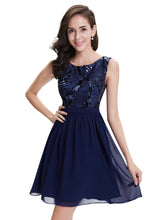 2017 Homecoming Dress Chic Dark Navy Lace Short Prom Dress Party Dress JK191