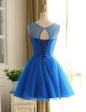 2017 Homecoming Dress Royal Blue Rhinestone Short Prom Dress Party Dress JK195