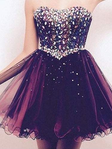 2017 Homecoming Dress Chic Sweetheart Tulle Short Prom Dress Party Dress JK206