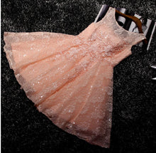 2017 Homecoming Dress Orange Lace Lace-up Short Prom Dress Party Dress JK226