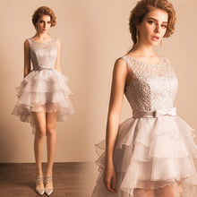 2017 Homecoming Dress Asymmetrical Silver Lace Short Prom Dress Party Dress JK228