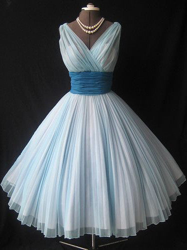 2017 Homecoming Dress Chiffon Vintage Blue Pink Short Prom Dress Party Dress JK231