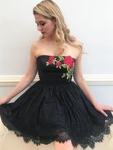 2017 Homecoming Dress Chic Little Black Dress Short Prom Dress Party Dress JK232