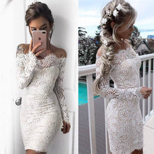 Lace Homecoming Dress Sheath Sexy Long Sleeve Short Prom Dress Fashion Party Dress JK233|Annapromdress