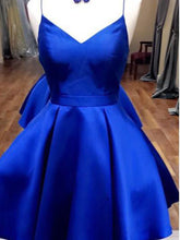 2017 Homecoming Dress Spaghetti Straps Royal Blue Short Prom Dress Party Dress JK239