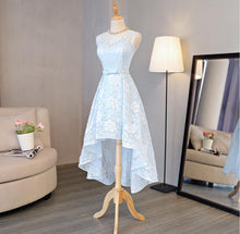 2017 Homecoming Dress Light Sky Blue Asymmetrical Short Prom Dress Party Dress JK252