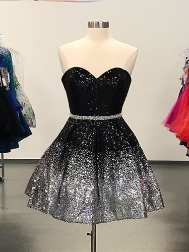 2017 Homecoming Dress Cute Little Black Dress Short Prom Dress Party Dress JK266
