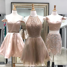 2017 Homecoming Dress Sexy Halter Beading Short Prom Dress Party Dress JK268