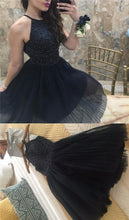 2017 Homecoming Dress Sexy Tulle Halter Beading Short Prom Dress Party Dress JK269