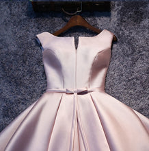 Pink Homecoming Dress Bowknot Lace-up Satin Short Prom Dress Party Dress JK272