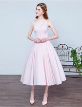 Homecoming Dress Bowknot Lace-up Tea-length Short Prom Dress Party Dress JK280