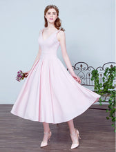 Homecoming Dress Bowknot Lace-up Tea-length Short Prom Dress Party Dress JK280