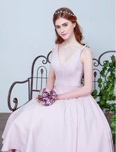 Homecoming Dress Bowknot Lace-up Tea-length Short Prom Dress Party Dress JK280