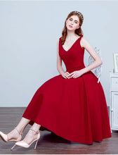 Red Homecoming Dress Tea-length Sexy Bowknot Short Prom Dress Party Dress JK281