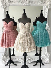 Cute and Sexy Homecoming Dress Sweetheart Lace Short Prom Dress Party Dress JK306