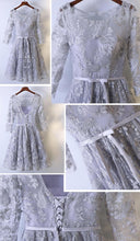 Beautiful Homecoming Dress Silver Lace Tulle Short Prom Dress Party Dress JK314