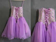 Chic Homecoming Dress Sweetheart Rhinestone Lilac Short Prom Dress Party Dress JK330