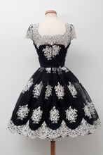 Little Black Dress Vintage Homecoming Dress Short Prom Dress Party Dress JK334
