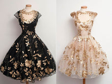 Little Black Dress Vintage Homecoming Dress Short Prom Dress Party Dress JK338
