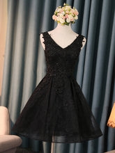 Little Black Dress Lace Cute Homecoming Dress Short Prom Dress Party Dress JK353