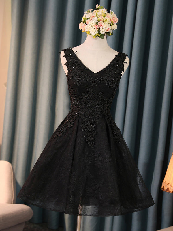 Little Black Dress Lace Cute Homecoming Dress Short Prom Dress Party D Anna PromDress Little Black Dress Lace Cute Homecoming Dress Short Prom Dress Party D Anna PromDress
