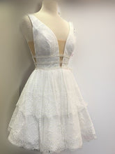 Lace Homecoming Dress Beautiful Straps Ivory Tulle Short Prom Dress Party Dress JK357