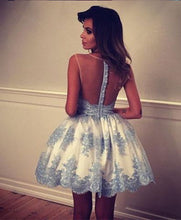 Beautiful Homecoming Dress Scoop Appliques Tulle Short Prom Dress Party Dress JK358